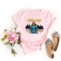 Support Kamala Harris 2024 with the I Have A Plan T-Shirt – Stylish Unisex Tee - Bliss Birthday Shirts - Light Pink - S