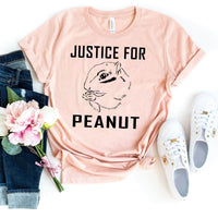 Support Peanut the Squirrel – Justice for Peanut Shirt - Bliss Birthday Shirts - Heather Peach - S