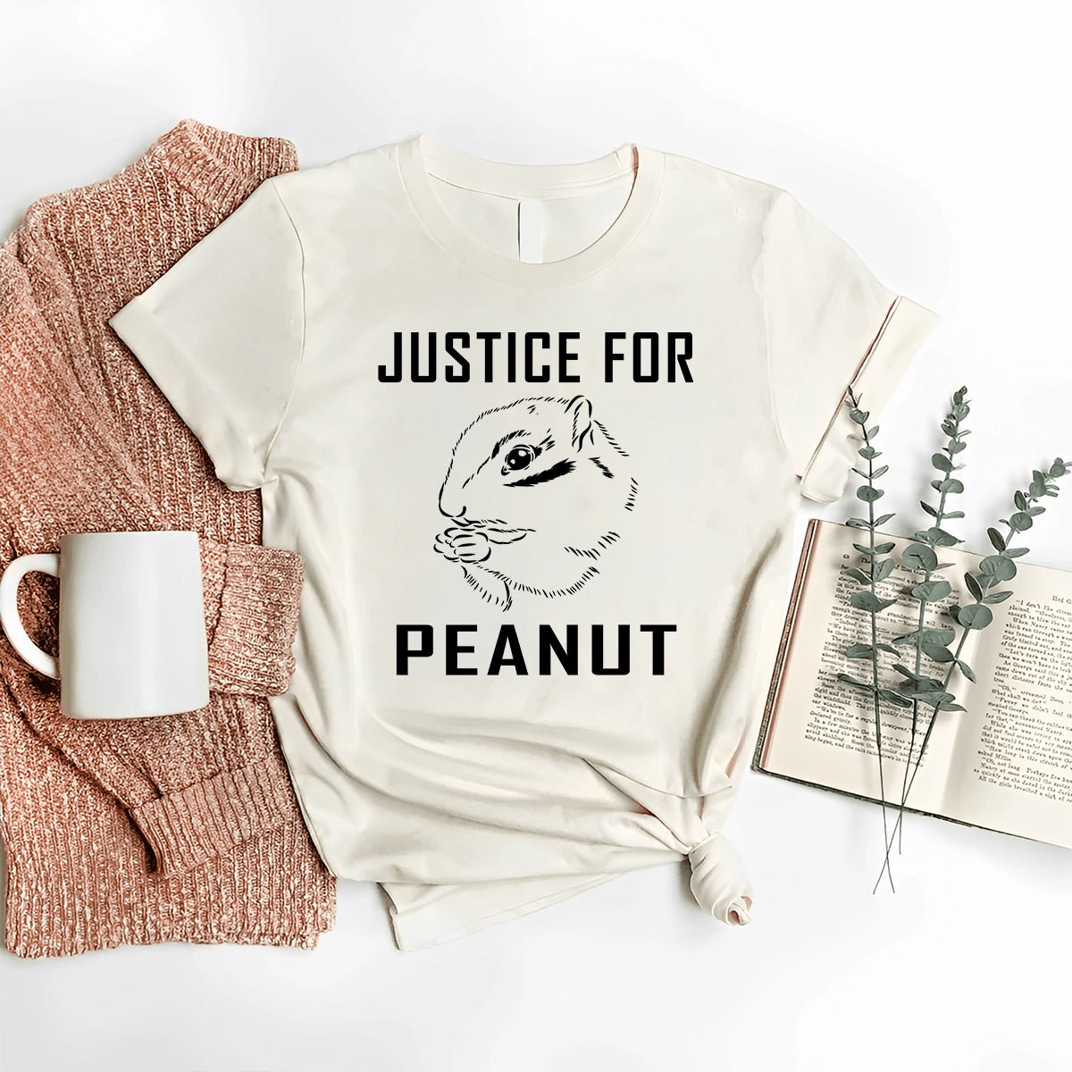 Support Peanut the Squirrel – Justice for Peanut Shirt - Bliss Birthday Shirts - Natural - S