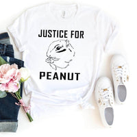 Support Peanut the Squirrel – Justice for Peanut Shirt - Bliss Birthday Shirts - White - S