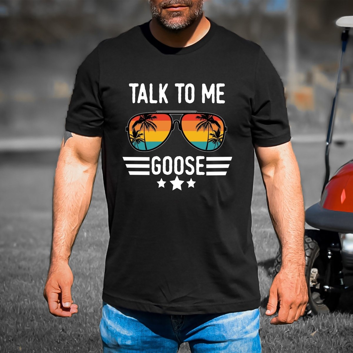 Talk To Me Goose - Men's Birthday Shirt - Bliss Birthday Shirts - Small - Black