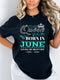 This Queen Was Born in June - Living My Best Life Birthday Shirt - Bliss Birthday Shirts - Small - Unisex tee