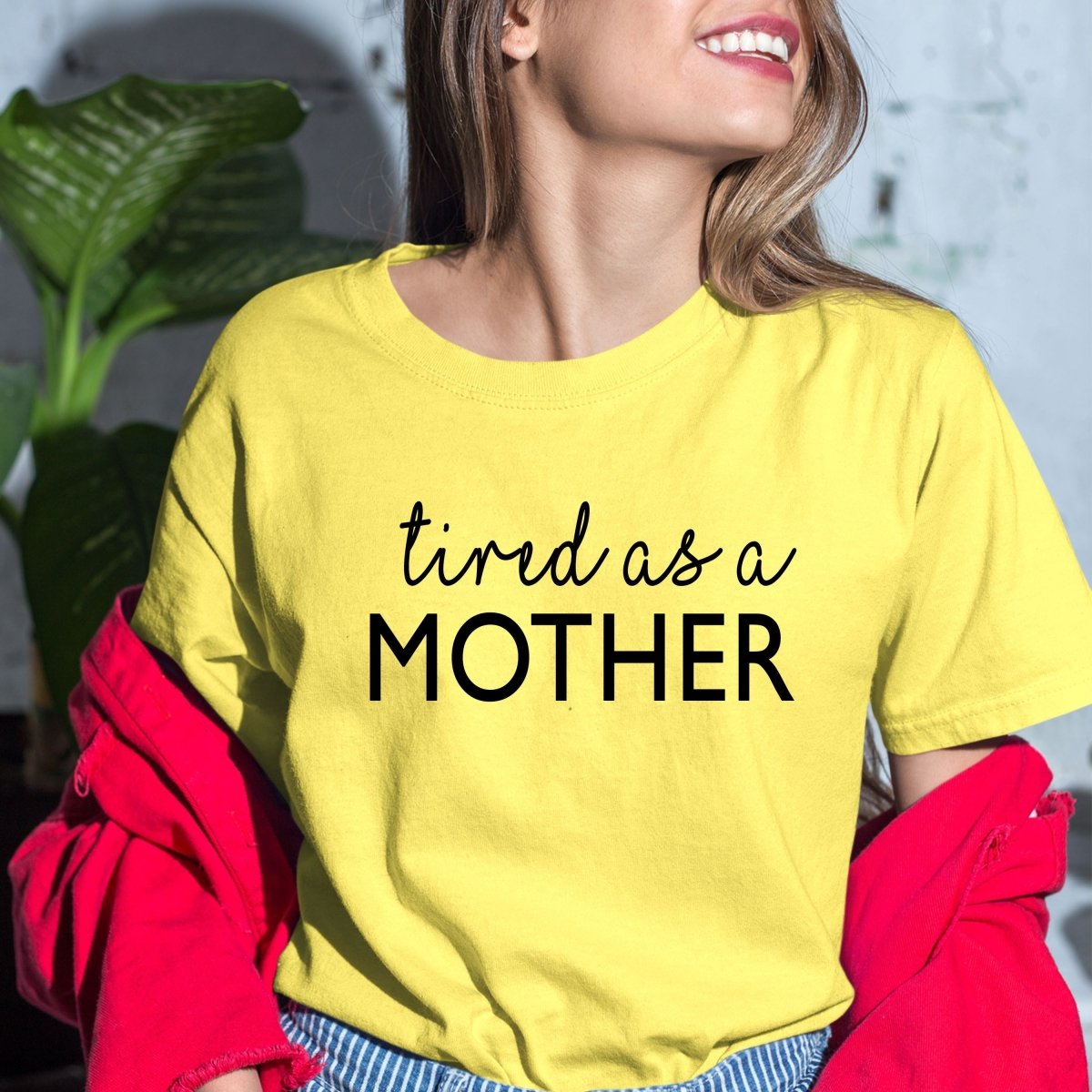 Tired as a Mother - Birthday Shirt - Bliss Birthday Shirts - Small - MaizeYellow