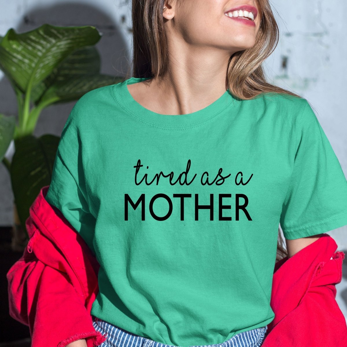 Tired as a Mother - Birthday Shirt - Bliss Birthday Shirts - Small - Teal