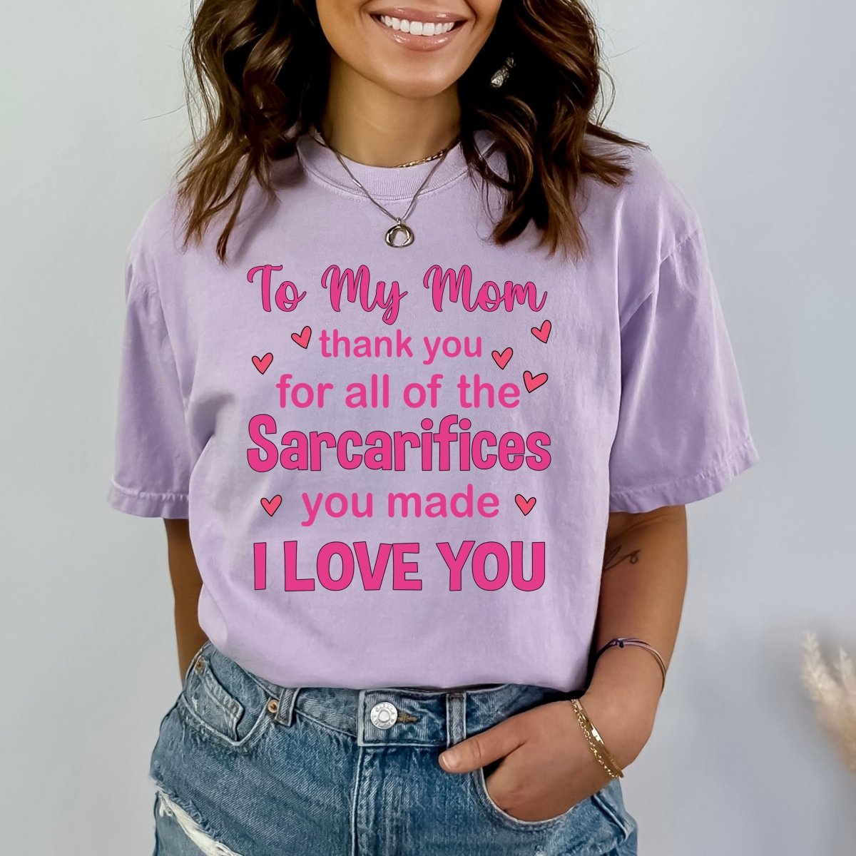 To My Mom (I Love You) - Birthday Shirt - Bliss Birthday Shirts - Small - Lilac