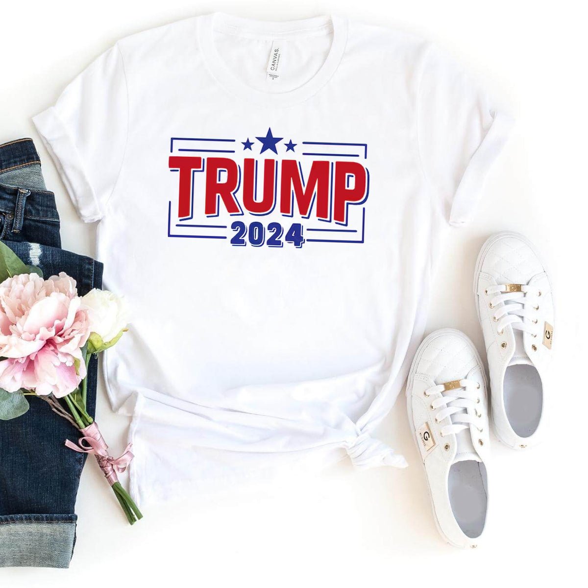 Trump 2024 Shirt – Stand for America's Future - Bliss Birthday Shirts - White - S