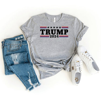 Trump 2024 Shirt – Support the Campaign for a Better America - Bliss Birthday Shirts - Heather Athletic - S