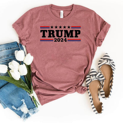 Trump 2024 Shirt – Support the Campaign for a Better America - Bliss Birthday Shirts - Heather Mauve - S