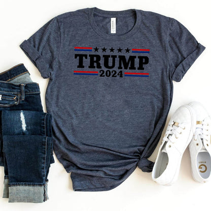 Trump 2024 Shirt – Support the Campaign for a Better America - Bliss Birthday Shirts - Heather Navy - S