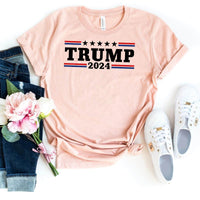 Trump 2024 Shirt – Support the Campaign for a Better America - Bliss Birthday Shirts - Heather Peach - S