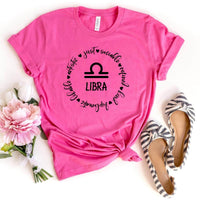 Unique Libra Zodiac Birthday Shirt for Astrology Lovers - Bliss Birthday Shirts - Charity Pink - S