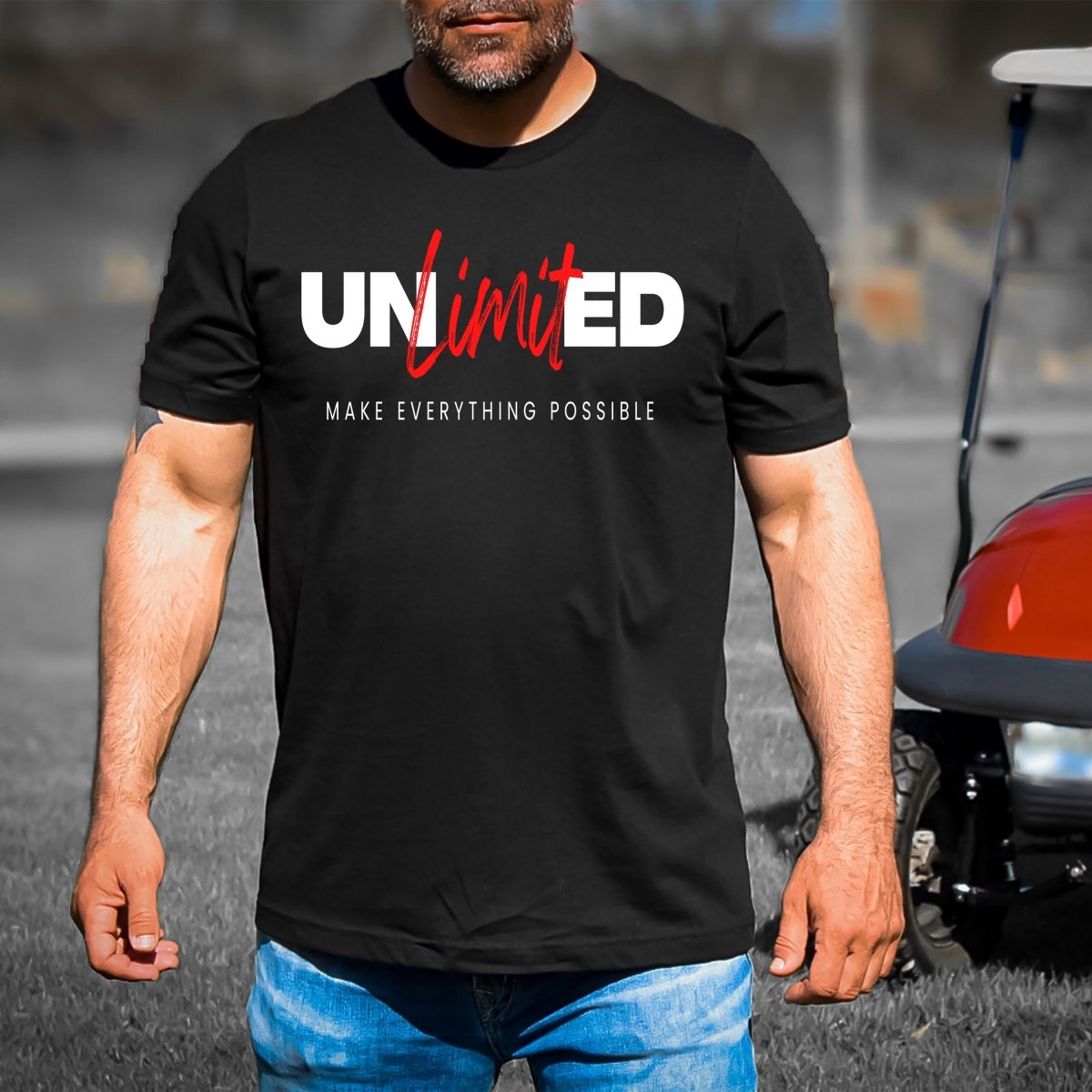 Unlimited Make Everything Possible - Men's Birthday Shirt - Bliss Birthday Shirts - Small - Black