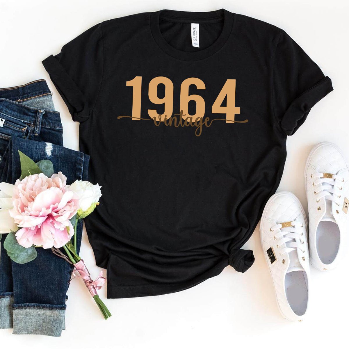 Vintage 1964 Birthday Shirt - 60th Birthday Retro Classic T-Shirt - Bliss Birthday Shirts - Black - S