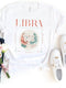 Vintage Celestial Libra Birthday Shirt – Trendy Oversized Astrology Tee - Bliss Birthday Shirts - White - S