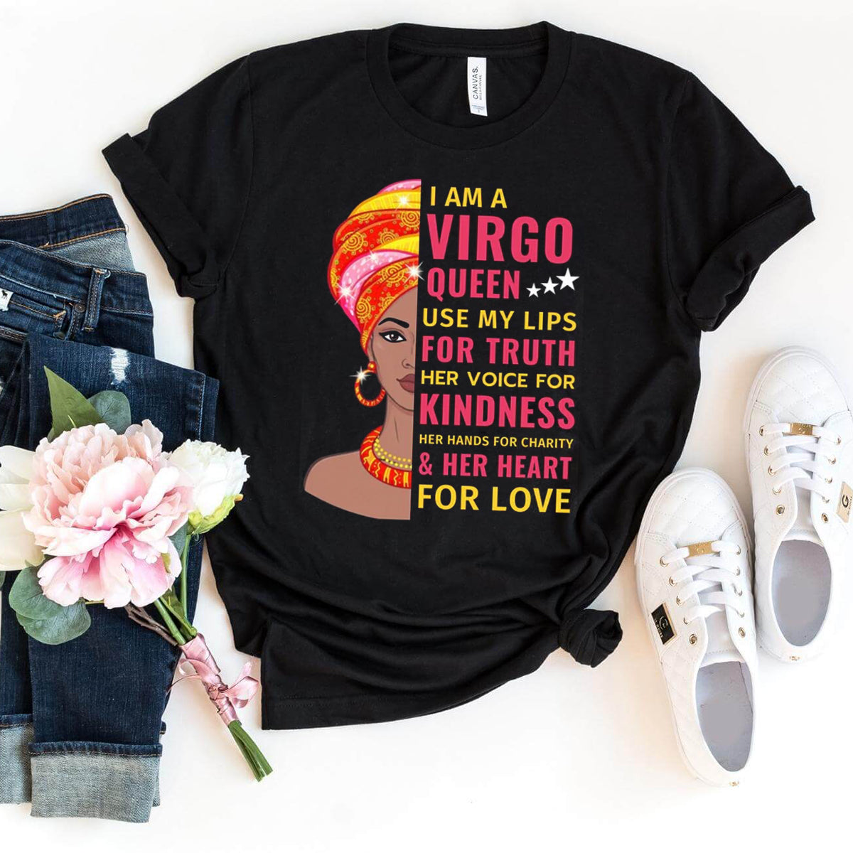 Virgo Queen Birthday Shirt - Custom Zodiac T - Shirt - Bliss Birthday Shirts - Black - S