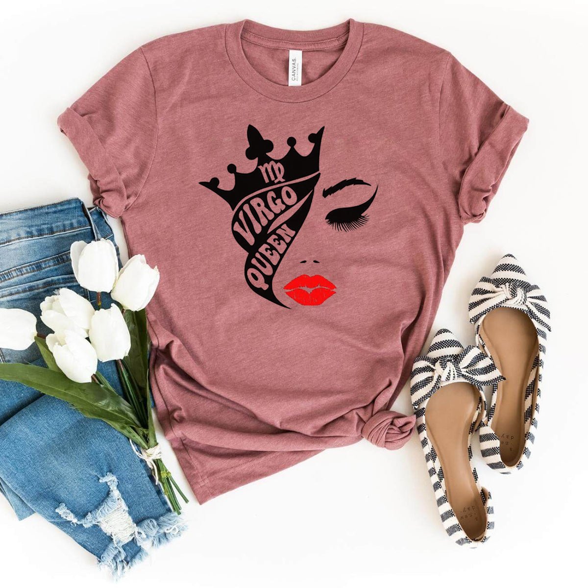 Virgo Queen Birthday Shirt - Custom Zodiac T-Shirt - Bliss Birthday Shirts - Heather Mauve - S