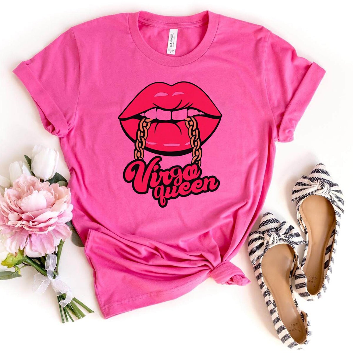 Virgo Queen Shirt - Custom Birthday T-Shirt - Bliss Birthday Shirts - Charity Pink - S