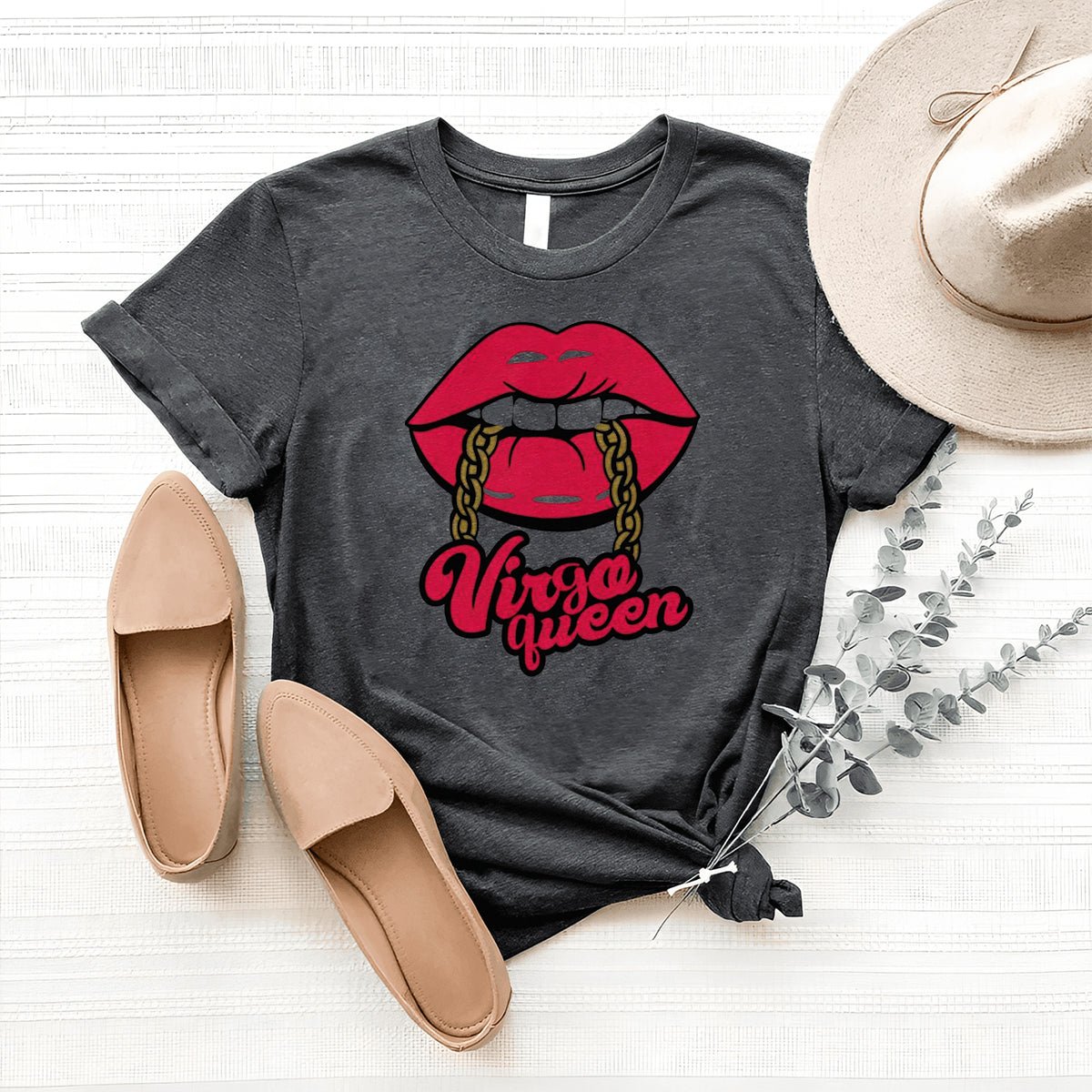 Virgo Queen Shirt - Custom Birthday T-Shirt - Bliss Birthday Shirts - Heather Dark Grey - S