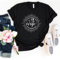 Virgo Unisex Birthday Shirt - Custom Zodiac T - Shirt - Bliss Birthday Shirts - Black - S