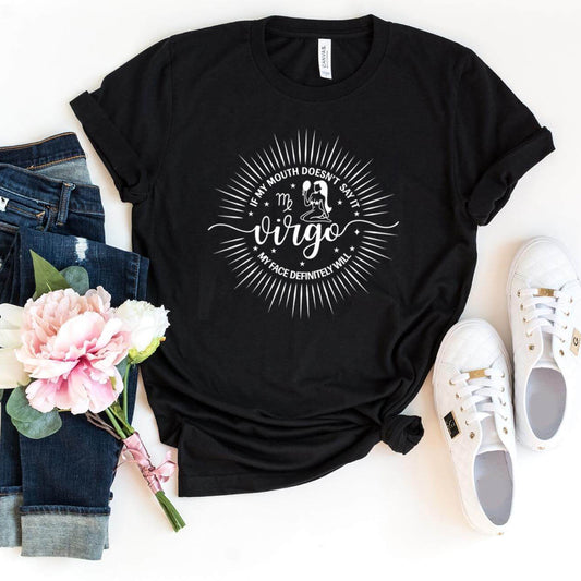 Virgo Unisex Birthday Shirt - Custom Zodiac T - Shirt - Bliss Birthday Shirts - Black - S