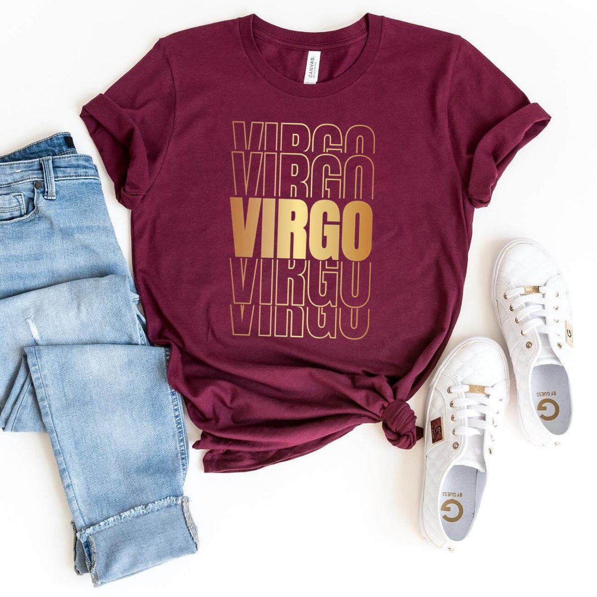 Virgo Zodiac Unisex Shirt - Custom Birthday T-Shirt - Bliss Birthday Shirts - Maroon - S