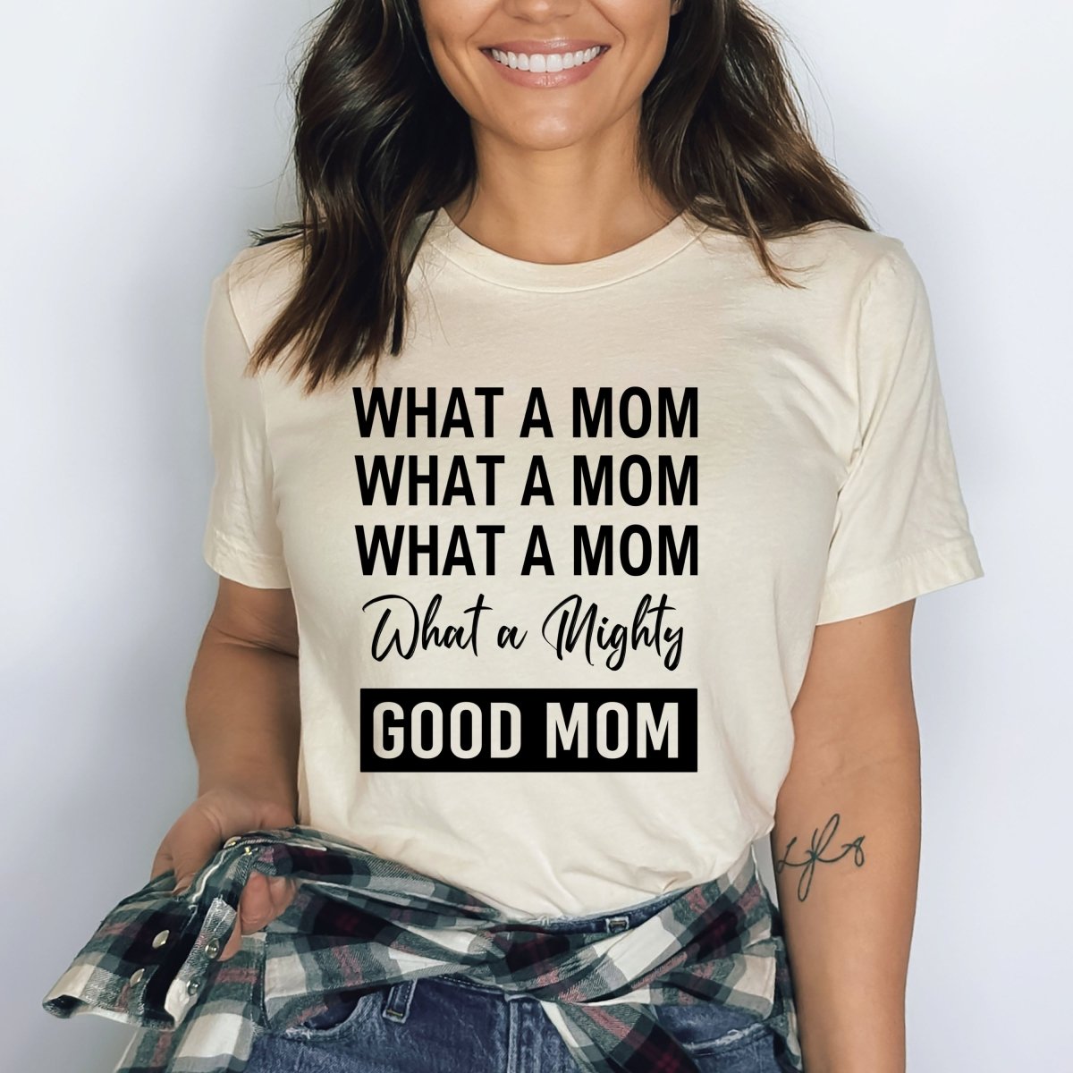 What a Mighty Good Mom - Birthday Shirt - Bliss Birthday Shirts - Small - Natural