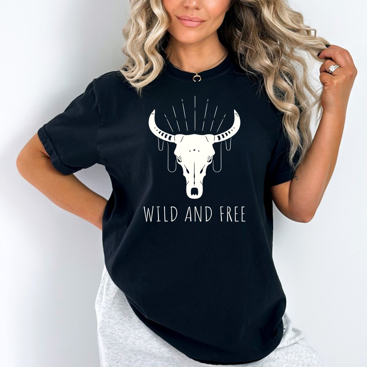 Wild and Free - Unisex Birthday Shirt - Bliss Birthday Shirts - Small - Black