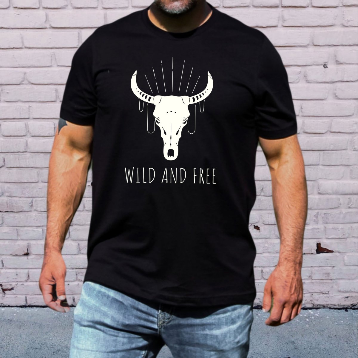 Wild and Free - Unisex Birthday Shirt - Bliss Birthday Shirts - Small - Black