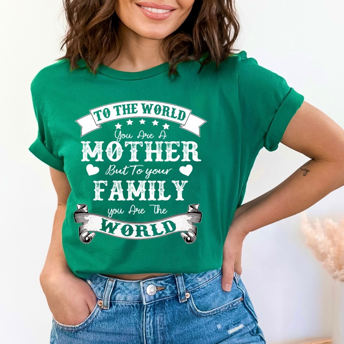 You Are the World - Birthday Shirt - Bliss Birthday Shirts - Small - Kelly