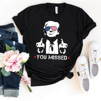 You Missed Trump Shirt – A Statement for the Future - Bliss Birthday Shirts - Black - S